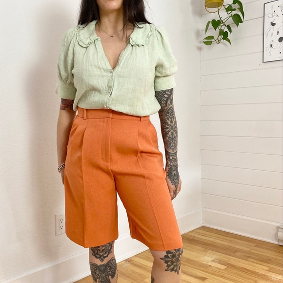 Topshop pleated Bermuda shorts - Picture 2 of 5